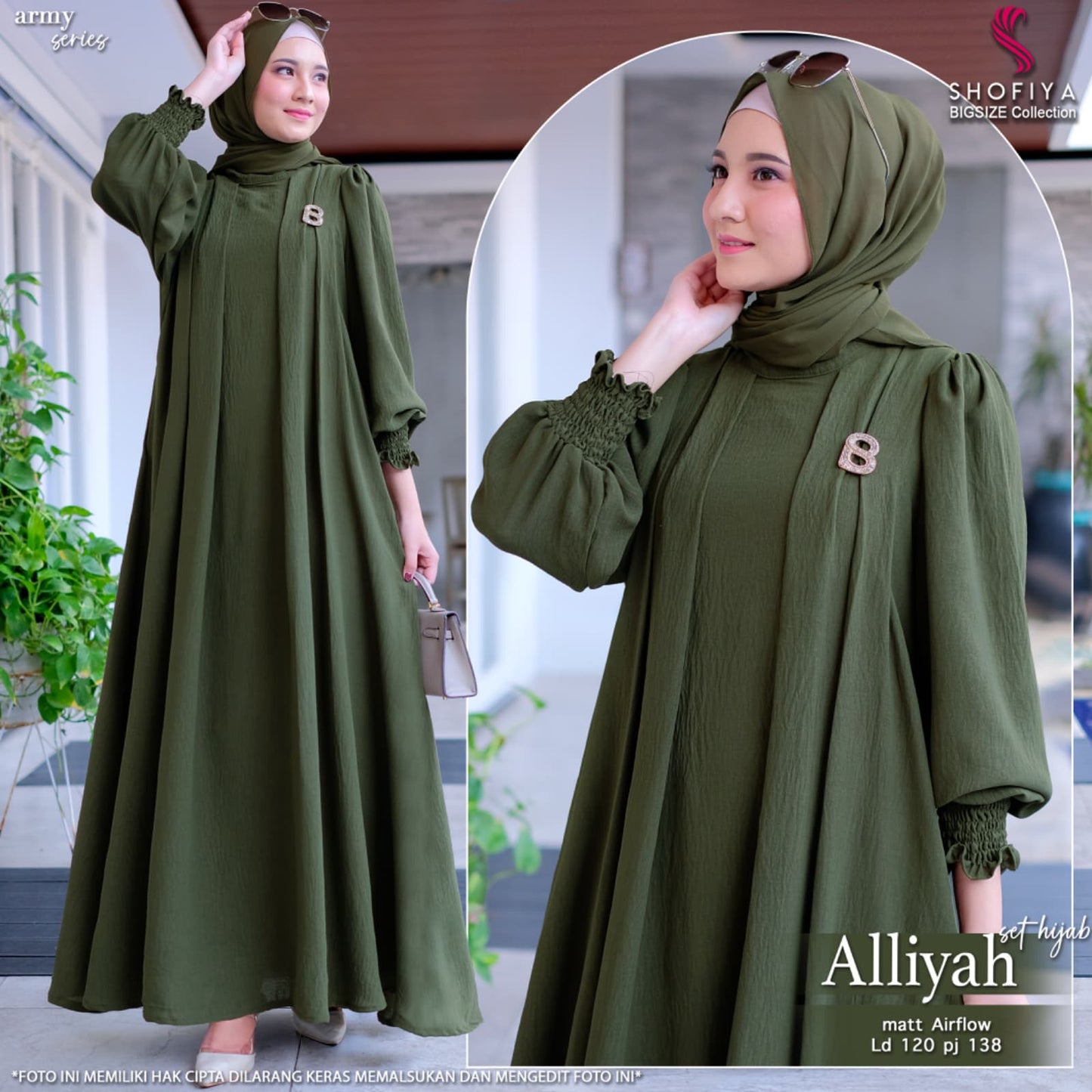 ALLIYAH JUMBO DRESS SET HIJAB